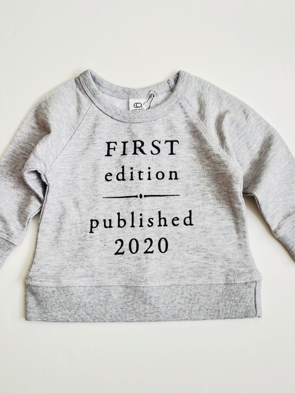First Edition Published 2020 Keepsake Organic Sweatshirt size 3-6 Months